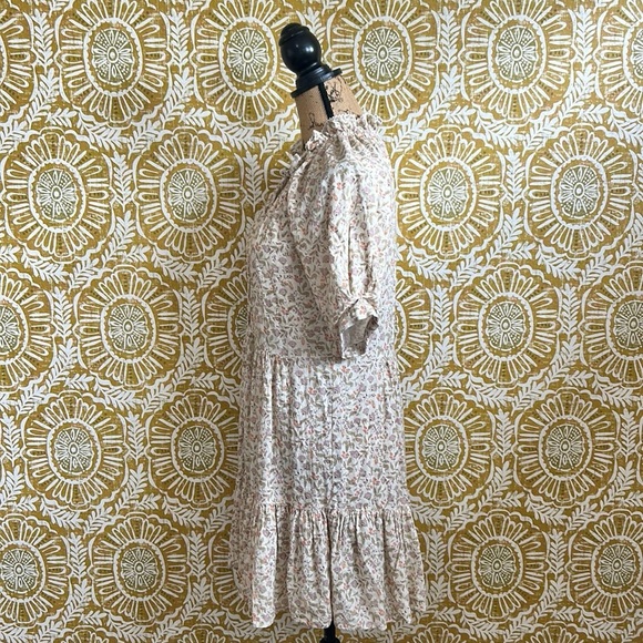 Floral Cream Mini Dress - Picture 10 of 13